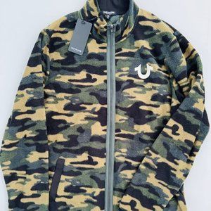 True Religion 105993 Camo Fleece Zip  Jacket